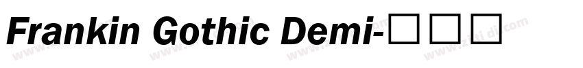 Frankin Gothic Demi字体转换